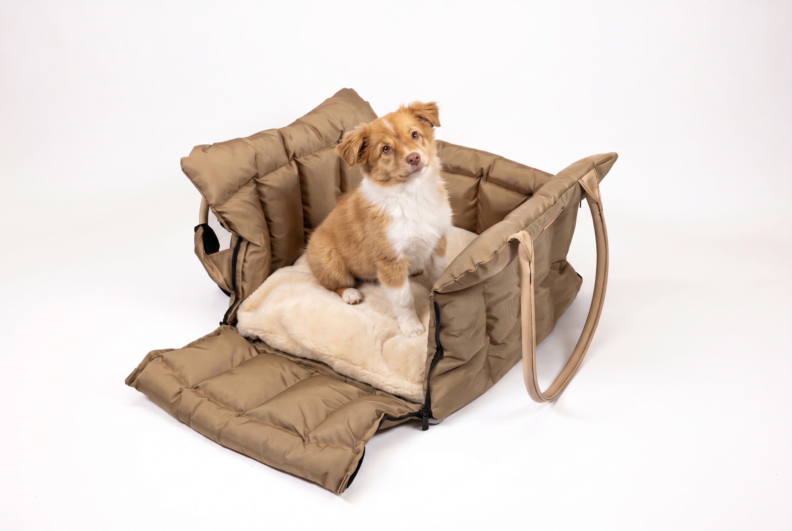 Geantă de Mașină pentru Câini și Pisici - Getaway Beige
