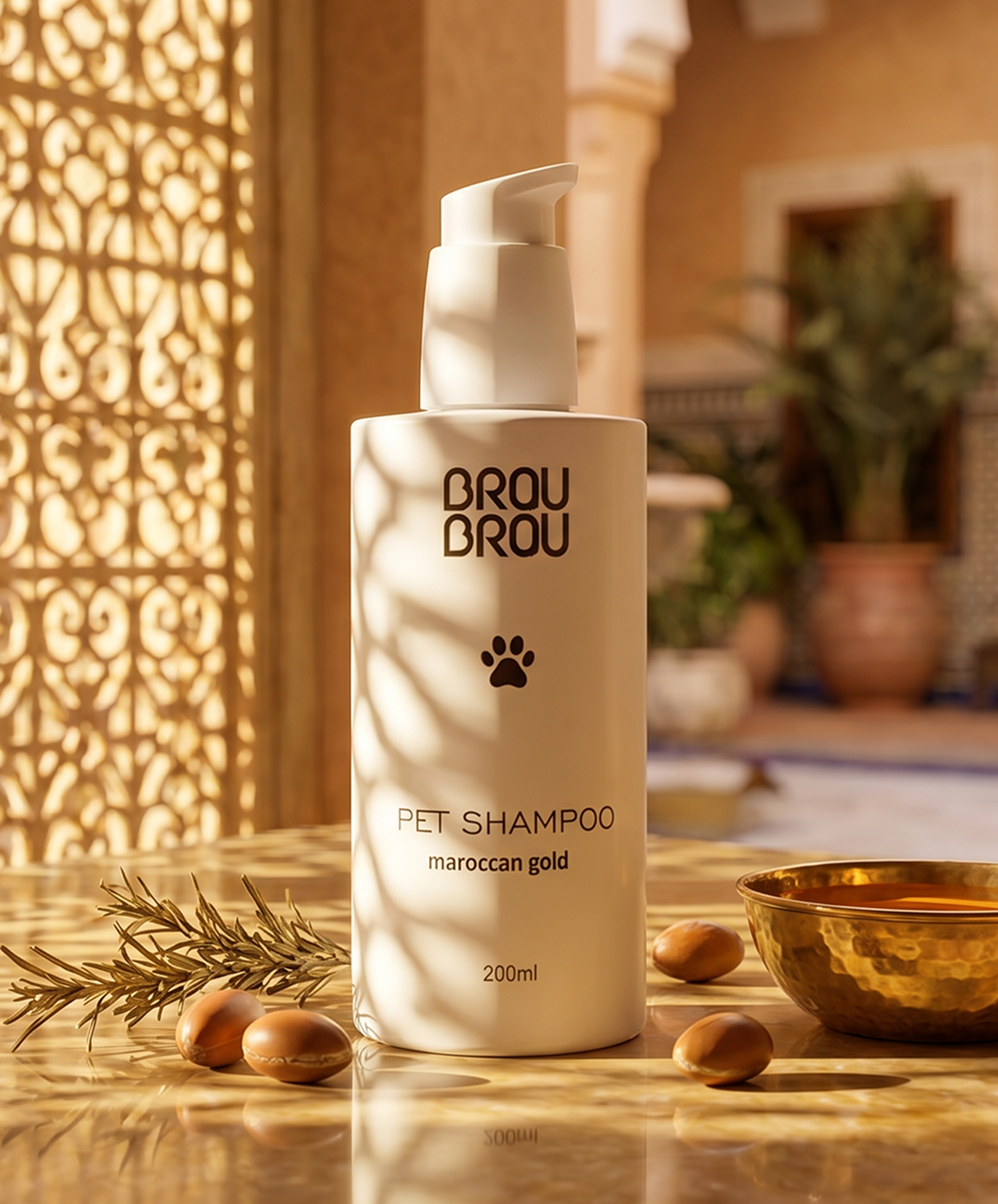 Șampon pentru Câini & Pisici cu Extract de Argan Marrocan Gold - 200 ml