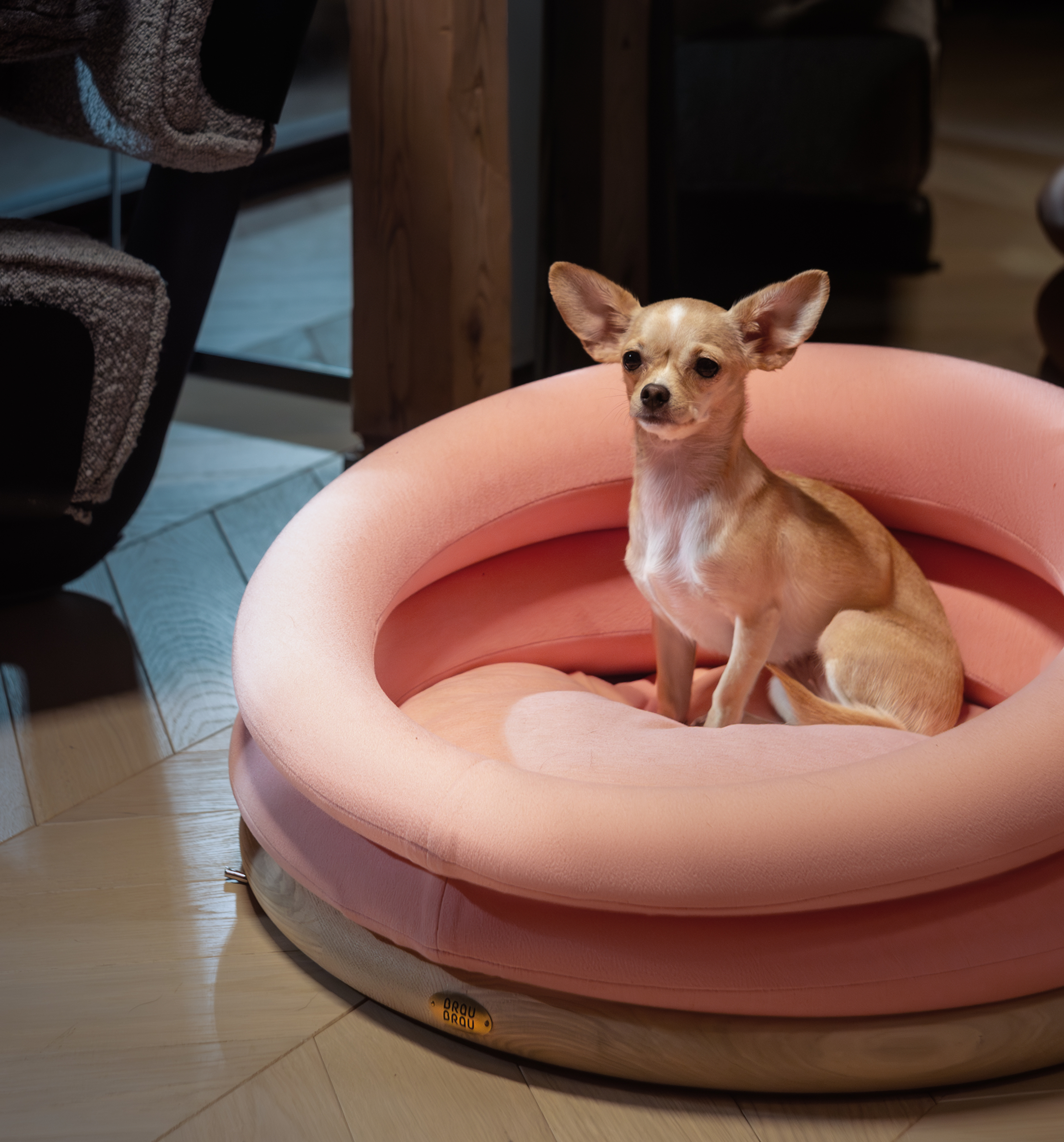 Canapea Premium Round Pink Pet Nest- BRAUBRAU pentru Animale de Companie (Câini și Pisici) ⁠⁠