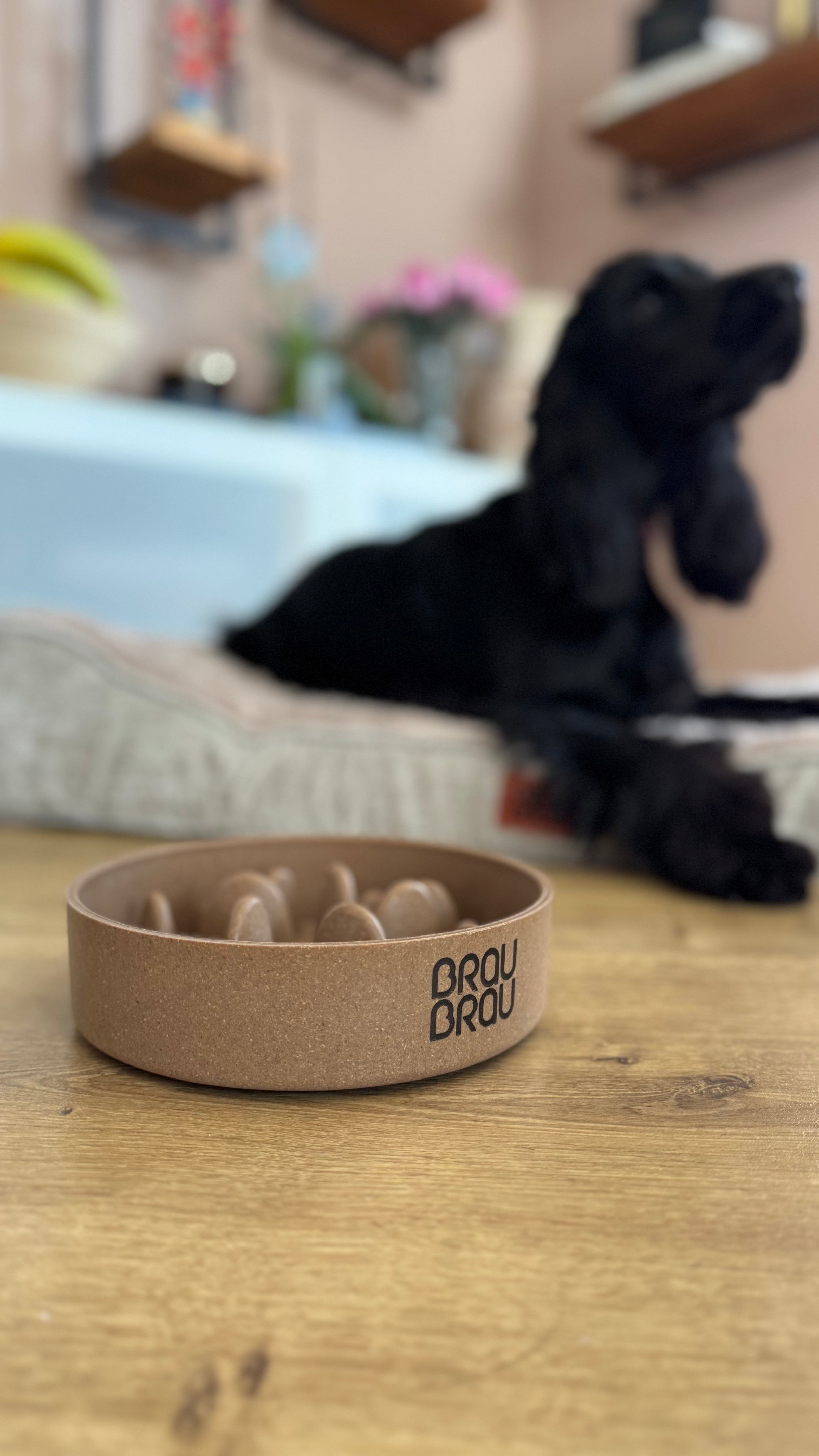 Bol Bamboo Slow Dining Bej BRAUBRAU (Câini & Pisici)