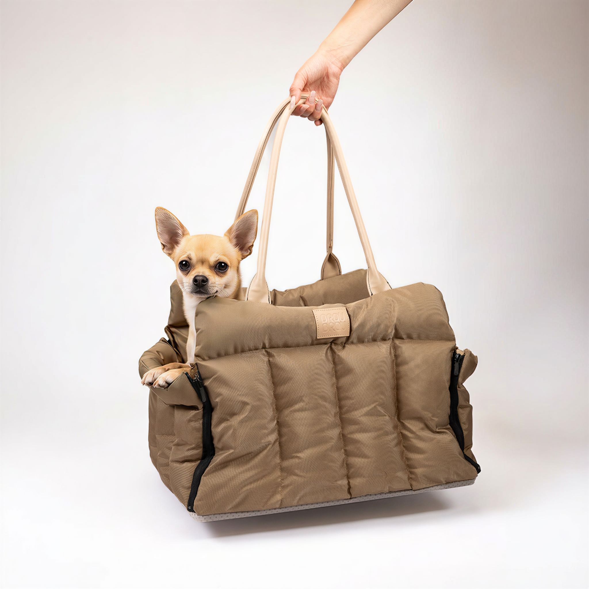 Geantă de Mașină pentru Câini și Pisici - Getaway Beige