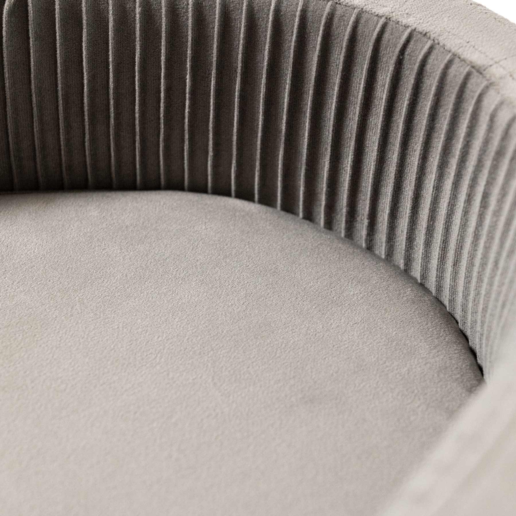 Canapea Ovala Catifelata Gray