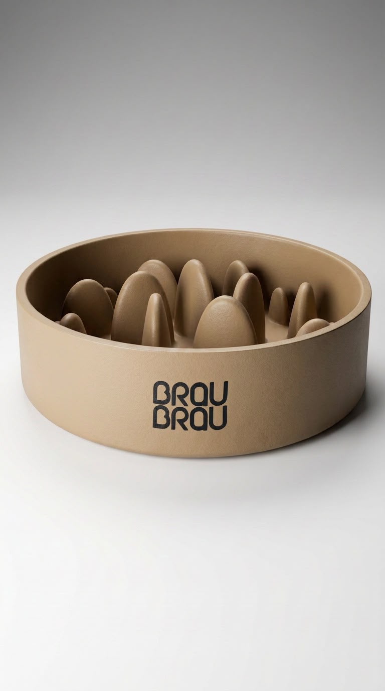 Bol Bamboo Slow Dining Bej BRAUBRAU (Câini & Pisici)