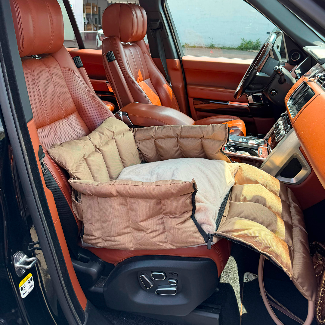 Geantă de Mașină pentru Câini și Pisici - Getaway Beige